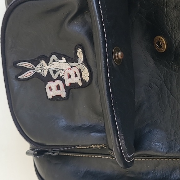 Vintage Bugs Bunny Leather Backpack Black - Picture 5 of 11